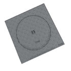 Round Metal Manhole Cover 125KN B125 Square Frame ICMQ Certification Pedestrians